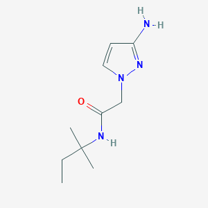 molecular formula C10H18N4O B13473253 2-(3-Amino-1h-pyrazol-1-yl)-N-(tert-pentyl)acetamide 