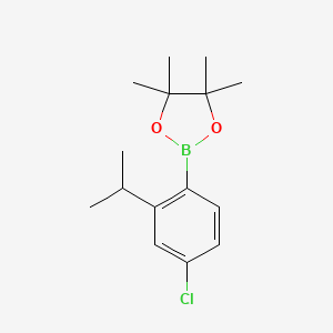 2-[4-Chloro-2-(propan-2-yl)phenyl]-4,4,5,5-tetramethyl-1,3,2-dioxaborolane