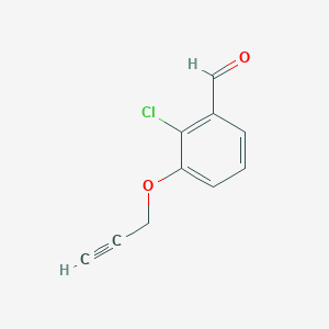 molecular formula C10H7ClO2 B13473265 2-Chloro-3-(prop-2-yn-1-yloxy)benzaldehyde 