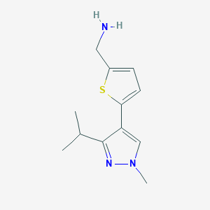 molecular formula C12H17N3S B13473320 (5-(3-Isopropyl-1-methyl-1h-pyrazol-4-yl)thiophen-2-yl)methanamine 