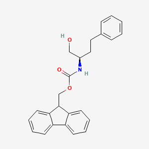 molecular formula C25H25NO3 B13473365 (9H-Fluoren-9-yl)methyl (R)-(1-hydroxy-4-phenylbutan-2-yl)carbamate 