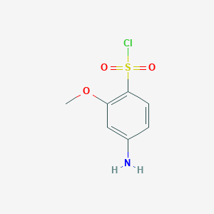 molecular formula C7H8ClNO3S B13473370 4-Amino-2-methoxybenzene-1-sulfonyl chloride 