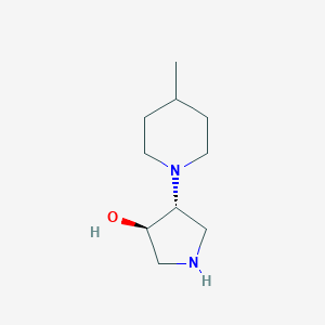 molecular formula C10H20N2O B13473445 (3R,4R)-4-(4-methylpiperidin-1-yl)pyrrolidin-3-ol 