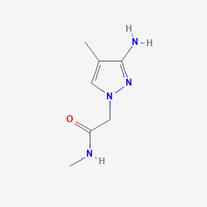 molecular formula C7H12N4O B13473458 2-(3-Amino-4-methyl-1h-pyrazol-1-yl)-N-methylacetamide 