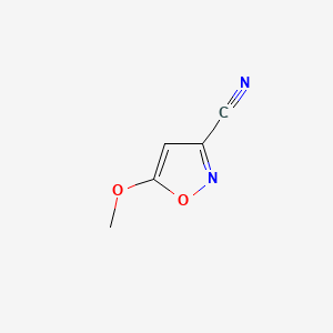 molecular formula C5H4N2O2 B13473468 5-Methoxy-1,2-oxazole-3-carbonitrile 