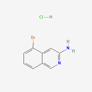 molecular formula C9H8BrClN2 B13473517 5-Bromoisoquinolin-3-amine hydrochloride 