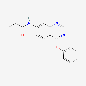 molecular formula C17H15N3O2 B13473544 N-(4-phenoxyquinazolin-7-yl)propanamide 