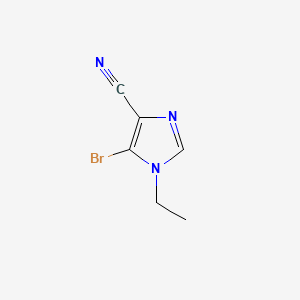 molecular formula C6H6BrN3 B13473554 5-bromo-1-ethyl-1H-imidazole-4-carbonitrile 