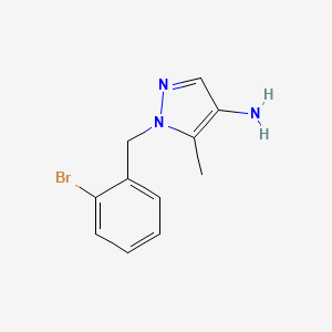 molecular formula C11H12BrN3 B13473565 1-(2-Bromobenzyl)-5-methyl-1h-pyrazol-4-amine 