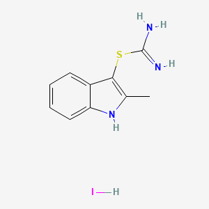 molecular formula C10H12IN3S B13473581 2-(2-Methyl-1H-indol-3-yl)-isothiourea hydroiodide 