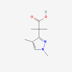 molecular formula C9H14N2O2 B13473596 2-(1,4-dimethyl-1H-pyrazol-3-yl)-2-methylpropanoic acid 