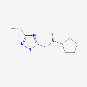 n-((3-Ethyl-1-methyl-1h-1,2,4-triazol-5-yl)methyl)cyclopentanamine