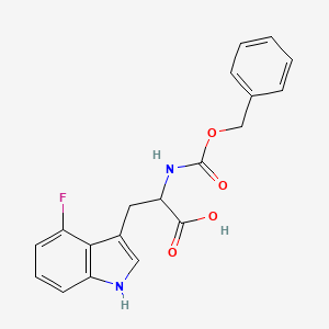 2-{[(benzyloxy)carbonyl]amino}-3-(4-fluoro-1H-indol-3-yl)propanoic acid