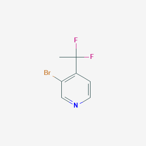 molecular formula C7H6BrF2N B13473624 3-Bromo-4-(1,1-difluoroethyl)pyridine 