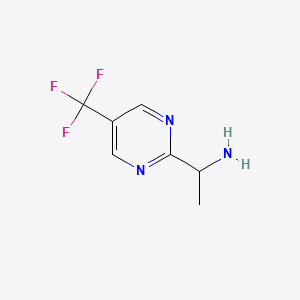 molecular formula C7H8F3N3 B13473631 1-(5-(Trifluoromethyl)pyrimidin-2-yl)ethanamine 