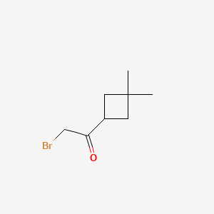 molecular formula C8H13BrO B13473639 2-Bromo-1-(3,3-dimethylcyclobutyl)ethan-1-one 