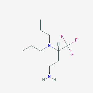 molecular formula C10H21F3N2 B13473642 4,4,4-Trifluoro-n3,n3-dipropylbutane-1,3-diamine 