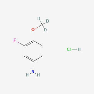 molecular formula C7H9ClFNO B13473648 3-fluoro-4-(2H3)methoxyaniline hydrochloride 