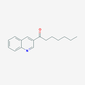 molecular formula C16H19NO B13473651 1-(Quinolin-3-yl)heptan-1-one 