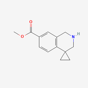 molecular formula C13H15NO2 B13473660 Methyl 2',3'-dihydro-1'H-spiro[cyclopropane-1,4'-isoquinoline]-7'-carboxylate 