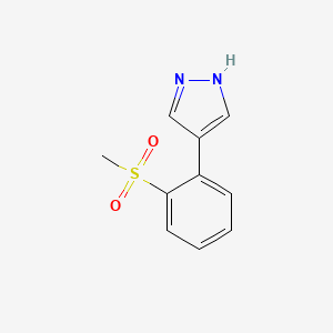 molecular formula C10H10N2O2S B13473680 4-(2-methanesulfonylphenyl)-1H-pyrazole 