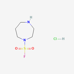 molecular formula C5H12ClFN2O2S B13473689 1,4-Diazepane-1-sulfonyl fluoride hydrochloride 