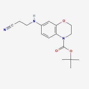 tert-butyl 7-[(2-cyanoethyl)amino]-3,4-dihydro-2H-1,4-benzoxazine-4-carboxylate