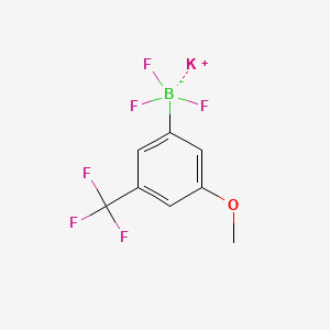 molecular formula C8H6BF6KO B13473715 Potassium trifluoro(3-methoxy-5-(trifluoromethyl)phenyl)borate 