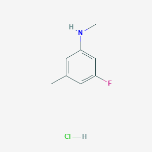 molecular formula C8H11ClFN B13473743 3-fluoro-N,5-dimethylaniline hydrochloride 