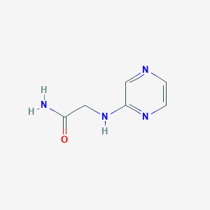 molecular formula C6H8N4O B13473763 2-[(Pyrazin-2-yl)amino]acetamide 