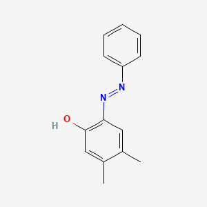 molecular formula C14H14N2O B1347377 4,5-Dimethyl-2-(phenyldiazenyl)phenol CAS No. 59380-22-2
