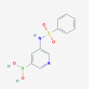 molecular formula C11H11BN2O4S B13473783 [5-(Benzenesulfonamido)pyridin-3-yl]boronic acid 