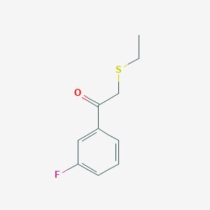 molecular formula C10H11FOS B13473813 2-(Ethylthio)-1-(3-fluorophenyl)ethan-1-one 