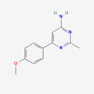 molecular formula C12H13N3O B1347382 6-(4-Methoxyphenyl)-2-methylpyrimidin-4-amine CAS No. 88614-06-6