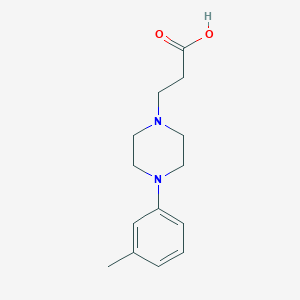 molecular formula C14H20N2O2 B1347384 3-[4-(3-Methylphenyl)piperazin-1-yl]propanoic acid CAS No. 500294-64-4