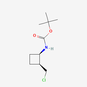 rac-tert-butyl N-[(1R,2S)-2-(chloromethyl)cyclobutyl]carbamate