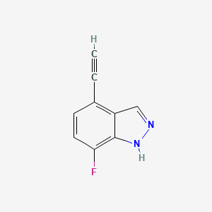 molecular formula C9H5FN2 B13473885 4-ethynyl-7-fluoro-1H-indazole 