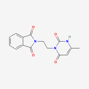 molecular formula C15H13N3O4 B13473887 2-[2-(4-methyl-2,6-dioxo-1,2,3,6-tetrahydropyrimidin-1-yl)ethyl]-2,3-dihydro-1H-isoindole-1,3-dione CAS No. 2913245-08-4