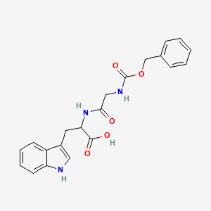 molecular formula C21H21N3O5 B1347389 3-(1H-indol-3-yl)-2-[[2-(phenylmethoxycarbonylamino)acetyl]amino]propanoic acid CAS No. 3392-19-6