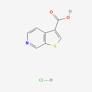 molecular formula C8H6ClNO2S B13473918 Thieno[2,3-c]pyridine-3-carboxylic acid hydrochloride 