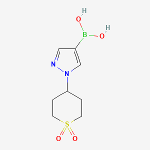 molecular formula C8H13BN2O4S B13473927 [1-(1,1-Dioxo-1lambda6-thian-4-yl)-1h-pyrazol-4-yl]boronic acid 