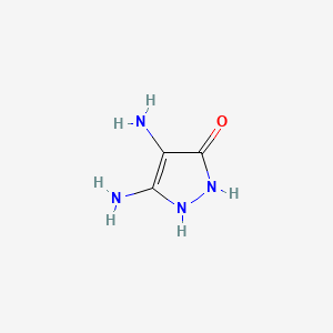 molecular formula C3H6N4O B1347393 4,5-Diamino-1,2-dihydro-3H-pyrazol-3-one CAS No. 52057-97-3