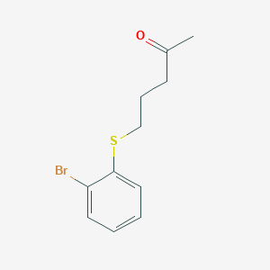 molecular formula C11H13BrOS B13473938 5-((2-Bromophenyl)thio)pentan-2-one 