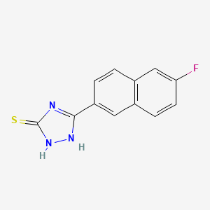 molecular formula C12H8FN3S B13473943 3-(6-fluoronaphthalen-2-yl)-1H-1,2,4-triazole-5-thiol 