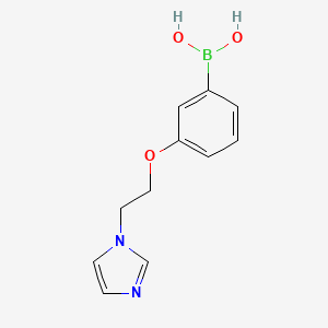 molecular formula C11H13BN2O3 B13473960 (3-(2-(1H-Imidazol-1-yl)ethoxy)phenyl)boronic acid 