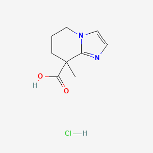 8-methyl-5H,6H,7H,8H-imidazo[1,2-a]pyridine-8-carboxylic acid hydrochloride