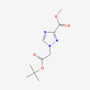 molecular formula C10H15N3O4 B13473968 methyl 1-[2-(tert-butoxy)-2-oxoethyl]-1H-1,2,4-triazole-3-carboxylate 