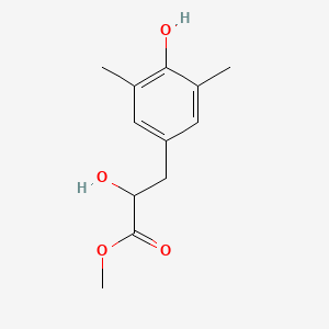 molecular formula C12H16O4 B13473974 Methyl 2-hydroxy-3-(4-hydroxy-3,5-dimethylphenyl)propanoate 