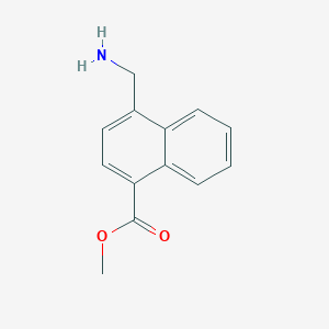 molecular formula C13H13NO2 B13473989 Methyl 4-(aminomethyl)-1-naphthoate 