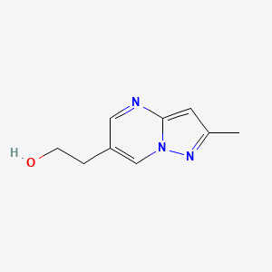 molecular formula C9H11N3O B13473998 2-(2-Methylpyrazolo[1,5-a]pyrimidin-6-yl)ethan-1-ol 